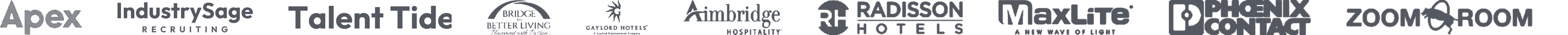 Logos of industry leaders TLR Consulting Group has worked with